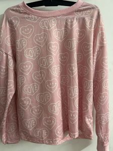 Pink Love Smiley Face Top
