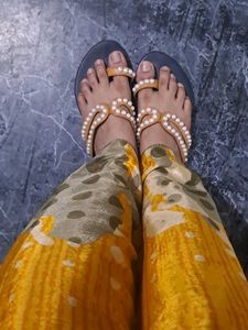 Three Set Of Footwears..slipper,belly And Sandal