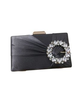 Elegant Grey Clutch with embellished stones