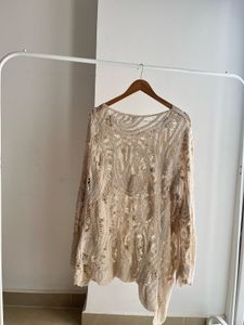Crochet Paisley Lace PLUS SIZE Tunic Top