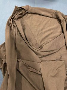 Brown Cowl Neck Top