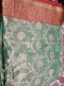 Elegant Green Banarasi Saree