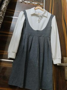 Gray &amp; White Dress