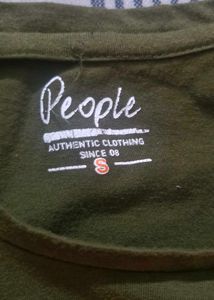 People Olive Graphic Tee