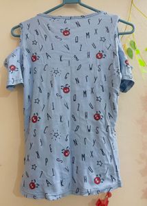 Cute Blue Printed Top