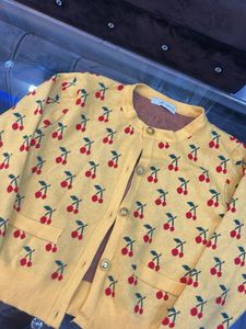 Cherry Print Cardigan