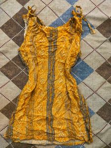 Yellow Sundress with Tie Straps