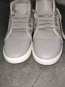 Zapatoz  Grey Lace-up Ankle Length Boot Shoes