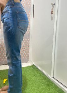 High-Waisted Straight Boyfriend  Jeans