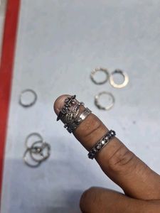 Vintage Silver Ring Set 11 Pcs Lot