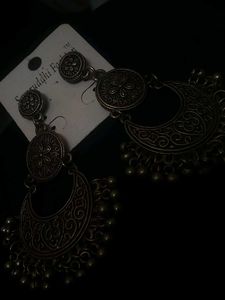 Oxidised Tribal Chandbali Earring