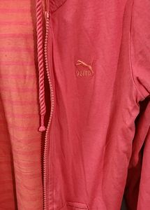 Puma Coral Pink Reversible Sweatshirt