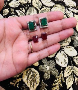 Red, Black &amp; Pink Studs