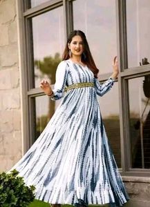 Anarkali Elegant Tie-Dye Kurta
