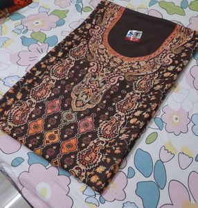 Sold Now. Pashmina Woollen Suit Coffee Brown Color