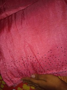Hottest Pink Saree With Blouse And Paiticoat