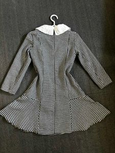 Women Houndstooth Fit &amp; Flare Dress