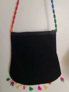 Combo Of 2 Traditional Bags (Black And Offwhite)