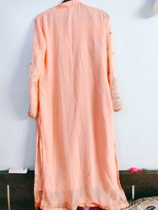Peach Embroidered Kurti......Kpp Ppp....