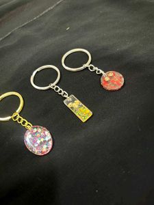 Four Floral Resin Keychain | 4 keychains |
