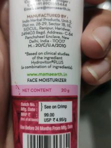 Mamaearth Facewash And Moisturizer