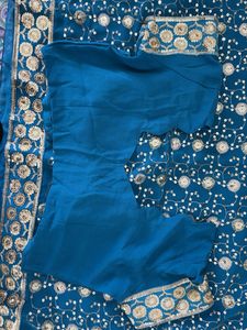 Elegant Teal Saree