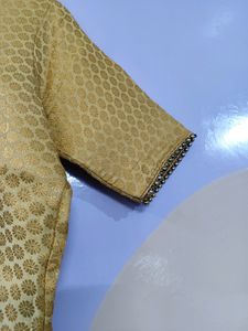 Golden Silk Embellished Kurta