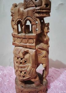 Carved Wooden Elephant Statue