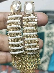 Elegant black saree &amp; blouse With FREE Earrings 🥰