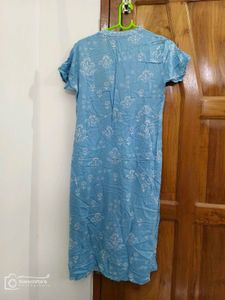 Blue Floral Print Dress