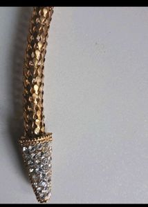 NEW - Golden Snake Serpent Flexible Necklace