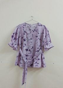 Floral Tie-Waist Top
