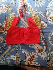Elegant Red &amp; Gold Sari