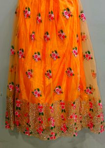 Embroidered Golden Lehnga