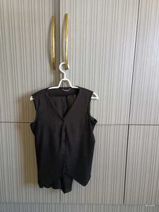 Black Vest &amp; Pants Set (Ties on the back)