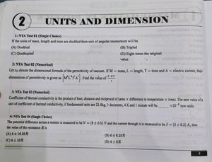 IIT JEE NTA Questions Class 11 Topics 📚