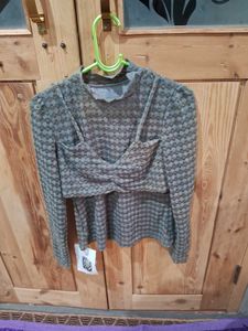 Houndstooth Crop Top