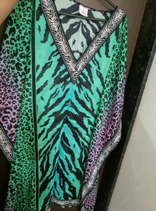 Vibrant Ombre Animal Print Kaftan