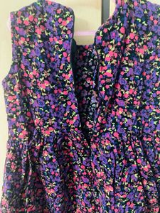 Ditsy Print Velvet Frock