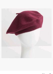 Burgundy Wool Beret