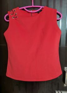 Coral Sleeveless Top