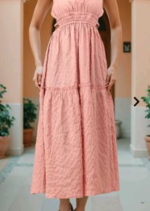 Elegant Pink Midi Dress