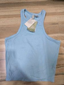 H&M Blue Ribbed Tank Top - New!