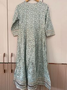 Sky Blue Anarkali Gotapatti suit Set