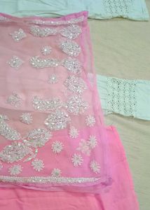 Lucknawi Kurta With Jeans &amp; Dupatta