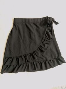 Black Shirt Skirt Frilled