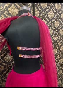 Hot Pink Lehenga Choli Set