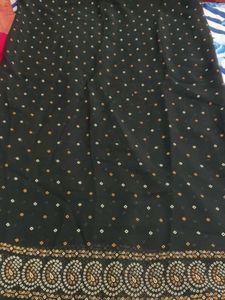 Black Bandhani Saree