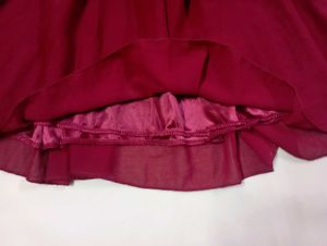 Maroon Pleated Skirt
