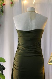 Olive Green Ruffle Dress